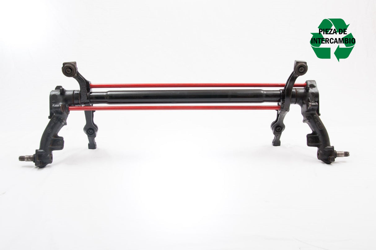(INTERCAMBIO) Puente trasero completo reconstruido de Citroën Saxo, para frenos de tambor con ABS (4 tornillos)