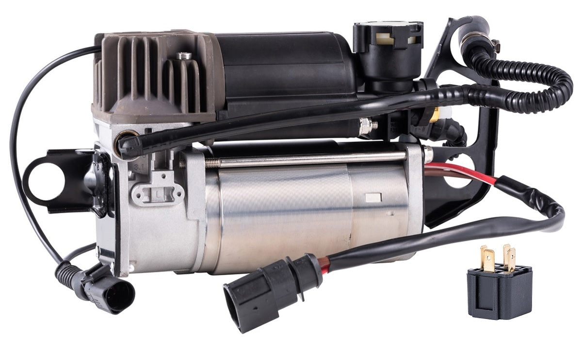 Compresor Neumático Eje Trasero con Relé - Audi Q7 (4L) 06-15 / VW Touareg (7L) 03-10 / Porsche Cayenne (9Pa) 03-10