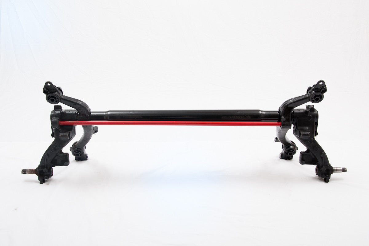 (INTERCAMBIO) Puente trasero completo reconstruido de Peugeot 206 comercial, para frenos de tambor con ABS