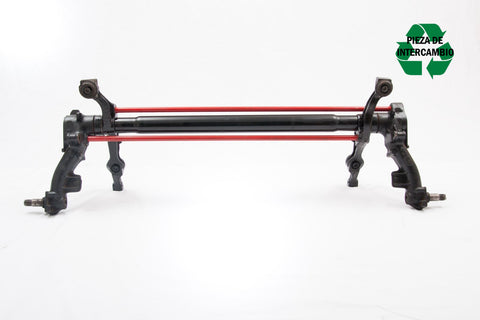 (INTERCAMBIO) Puente trasero completo reconstruido para Citroen AX, frenos de tambor sin ABS (3 tornillos)