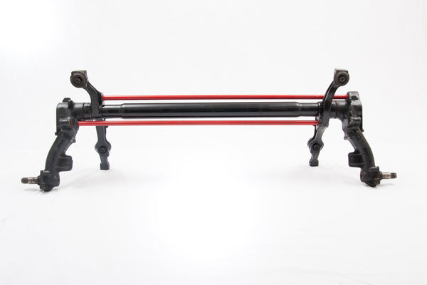 (INTERCAMBIO) Puente trasero completo reconstruido para Citroen Saxo, frenos de tambor sin ABS (3 tornillos)